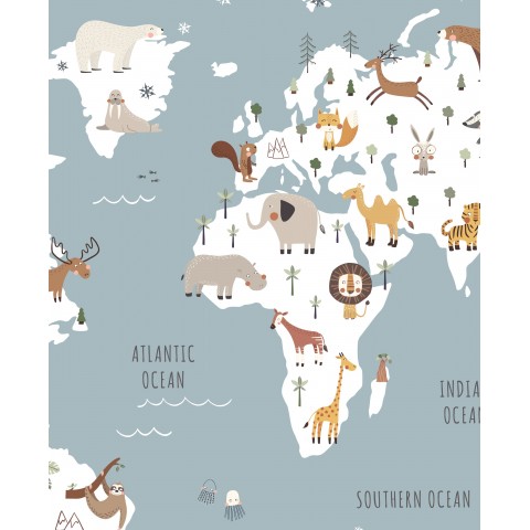 Niebieskie mapy zwierząt