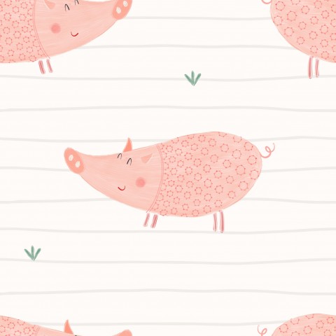 Szczęśliwa świnia różowa