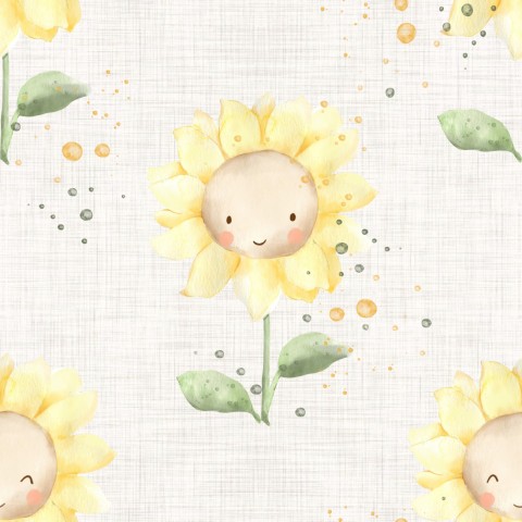 Linen Happy Sunflower 