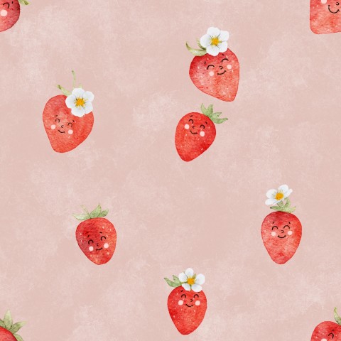 Fröhliche Erdbeere - rosa