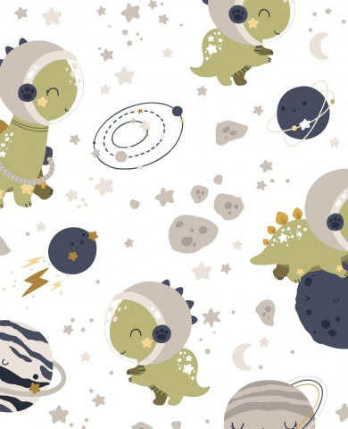 Space dinosaurs white