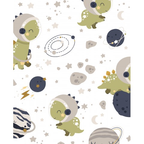 Space dinosaurs white