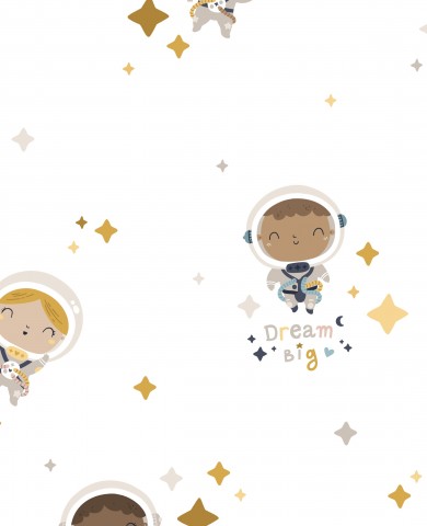 Kleine Kosmonauten weiß