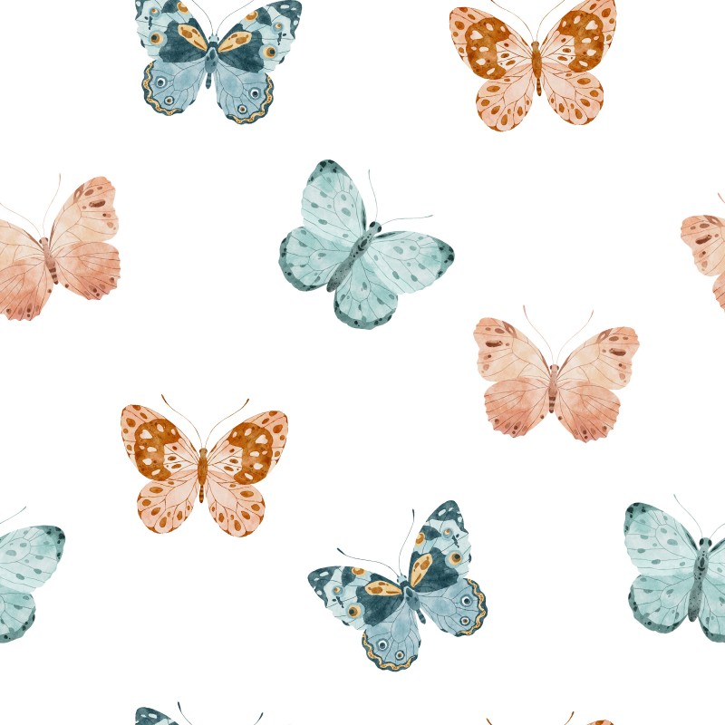 Butterflies pink and blue