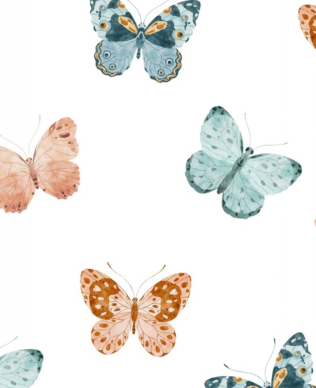 Motyle różowe i niebieskie