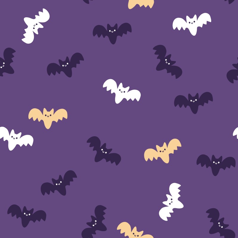 Chauve-souris d'Halloween violette