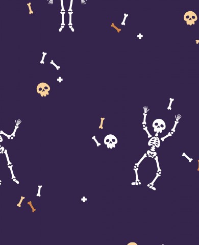 Dancing skeleton violet