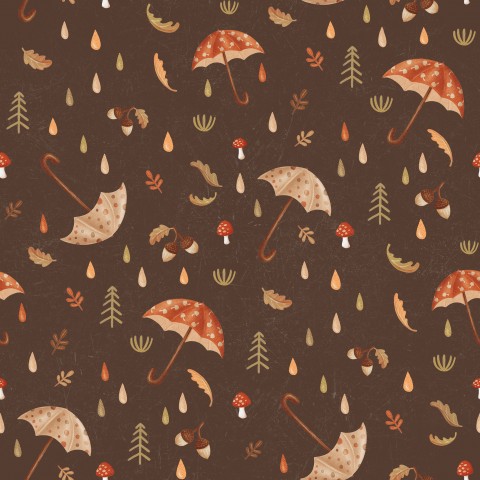 Autumn Umbrella Brown