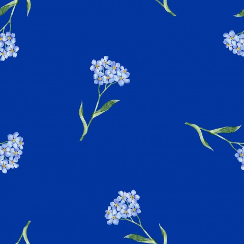 fleurs bleu marine
