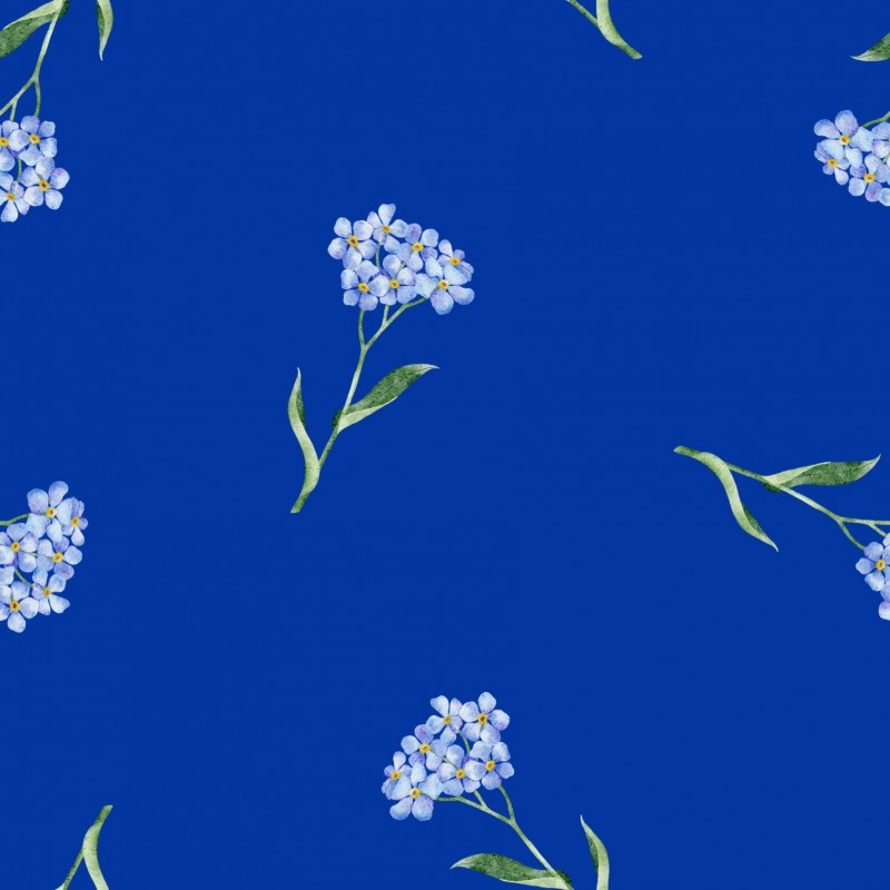 fleurs bleu marine