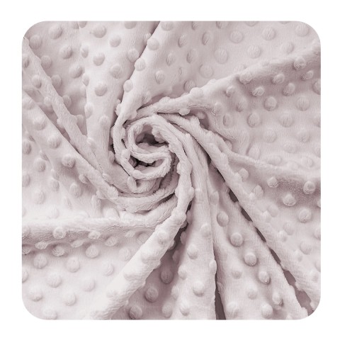 Fleece Minky Dots - Gray liliac