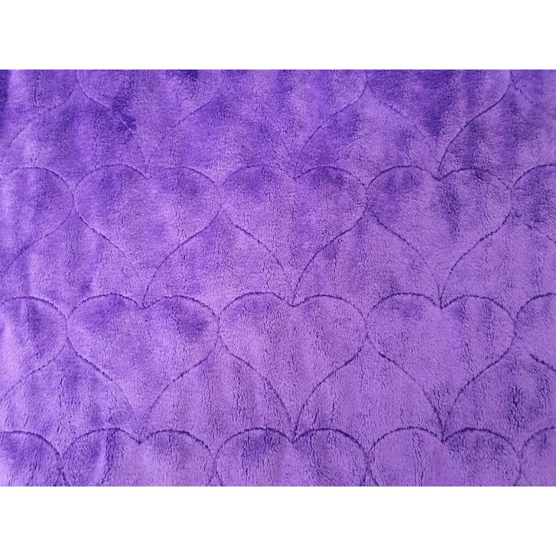 Minky quilted Passion flower heart - 1m - OUT 1598