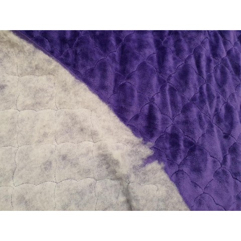 Minky quilted Passion flower cloud- 1m - OUT 1606