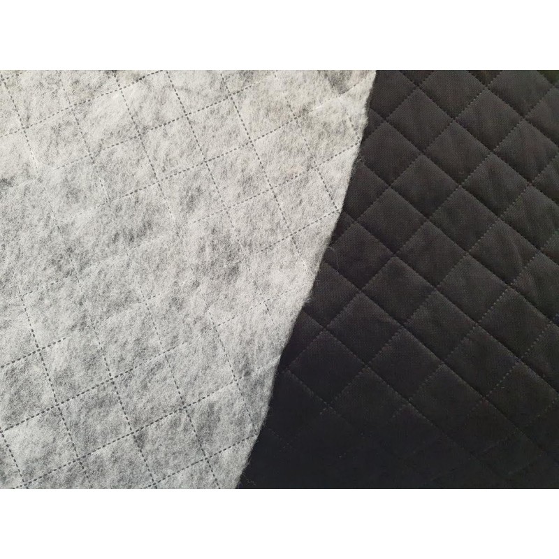 Velvet quilted Black square- 1m - OUT 1609
