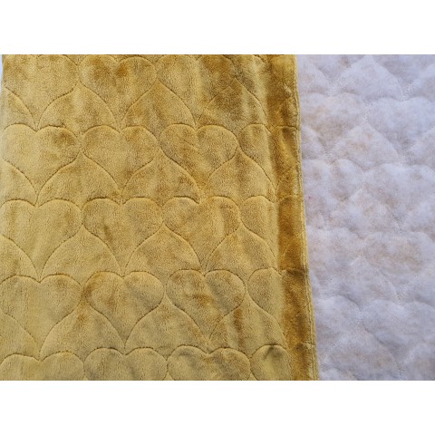 Minky quilted Spicy Mustard...