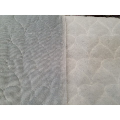 Velvet quilted High Rise heart - 1m - OUT 1633