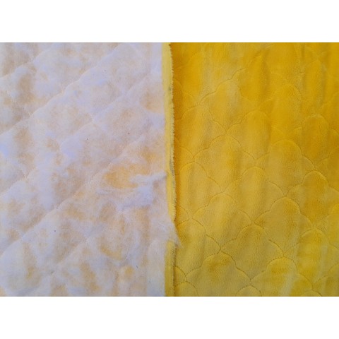 Minky quilted Aspen Gold...