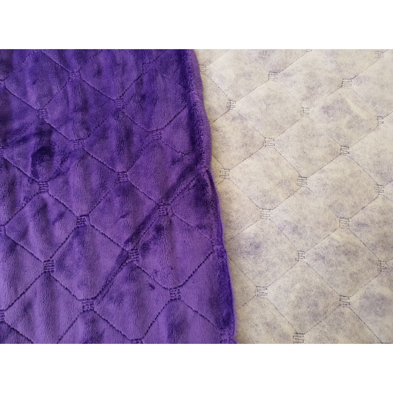 Minky quilted Passion flower square - 1m - OUT 1643