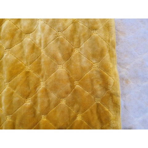 Minky quilted Spicy mustard...