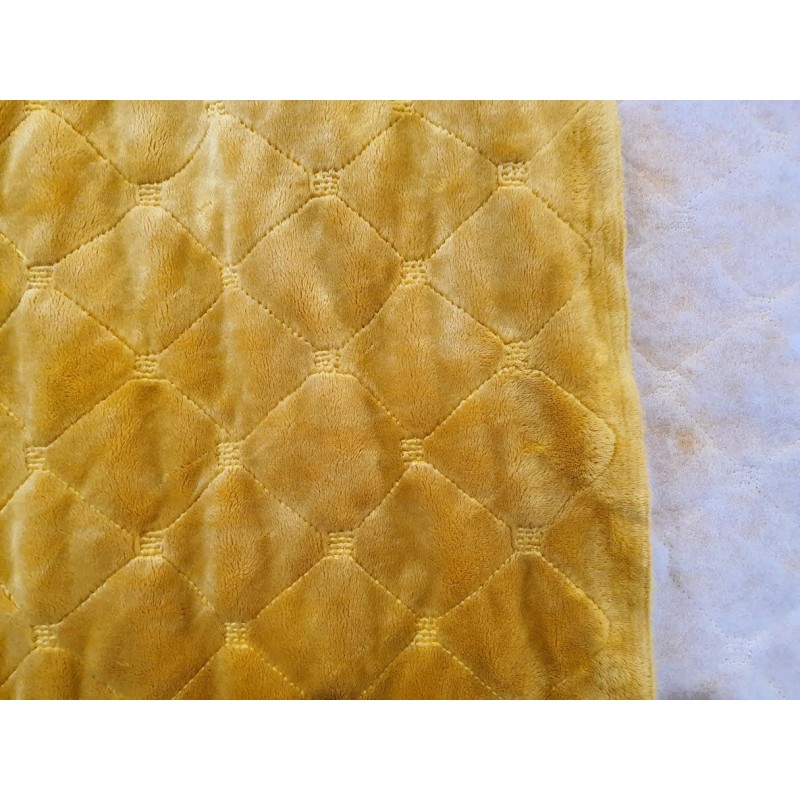 Minky quilted Spicy mustard - 1m - OUT 1637