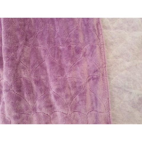 Minky quilted Smoky Grape heart - 1m - OUT-1636