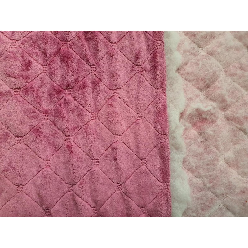 Velvet quilted Azalea Pink square- 1m - OUT 1622