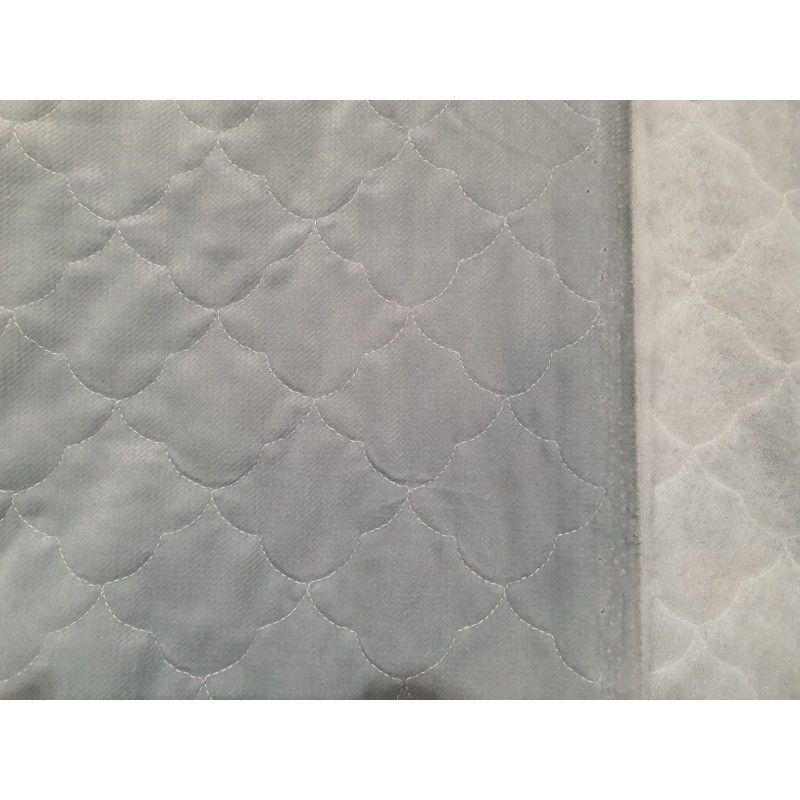 Velvet quilted High Rise cloud - 1m - OUT-1658