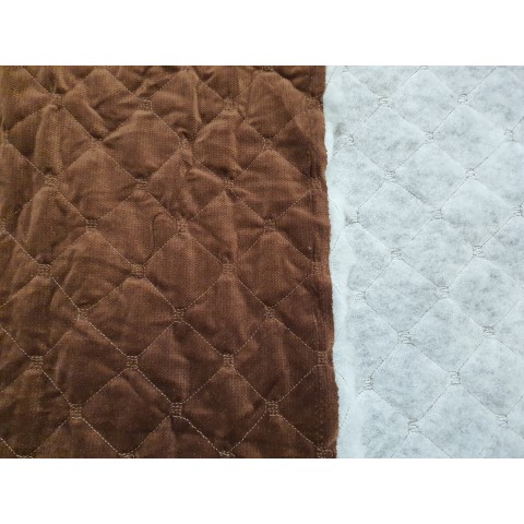 Velvet quilted Cappuccino square - 1m - OUT-1662