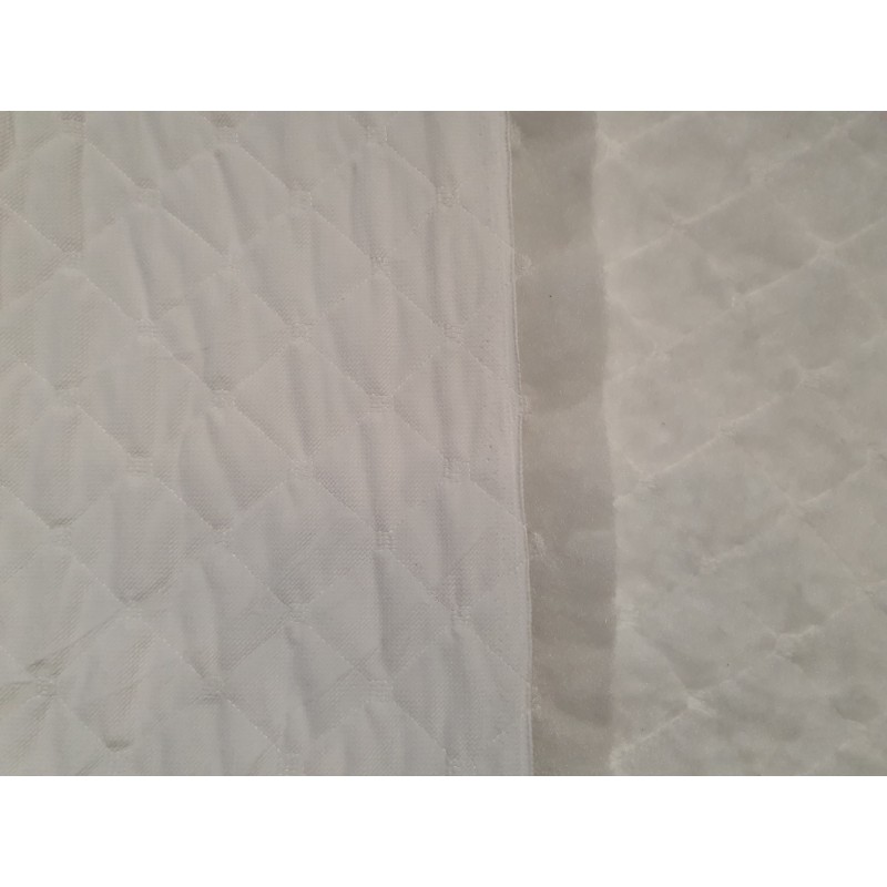 Velvet quilted White square - 1m - OUT-1661