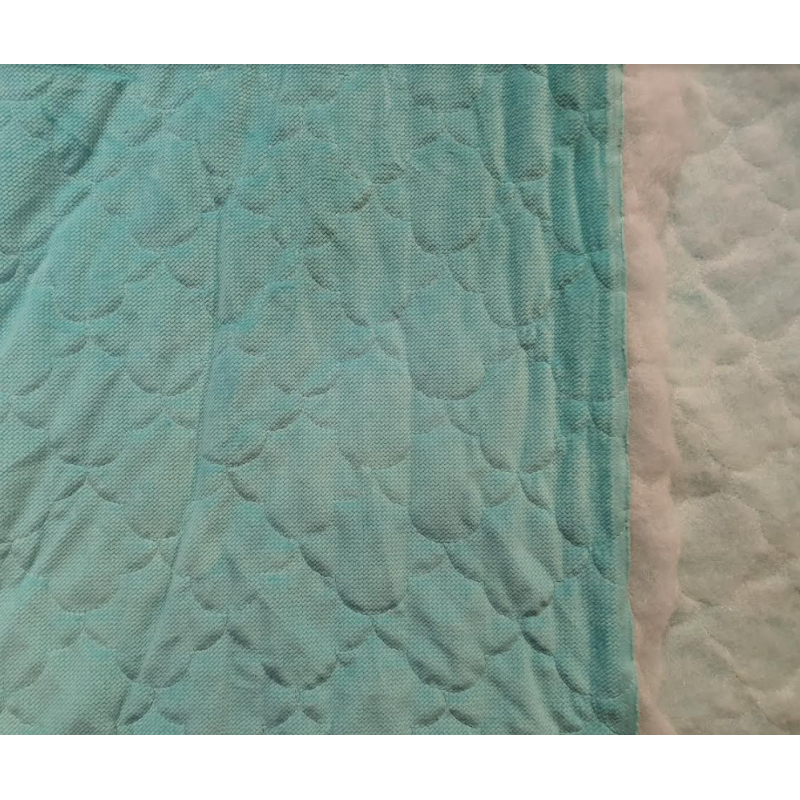 Velvet quilted WB Green cloud - 1m - OUT-1682