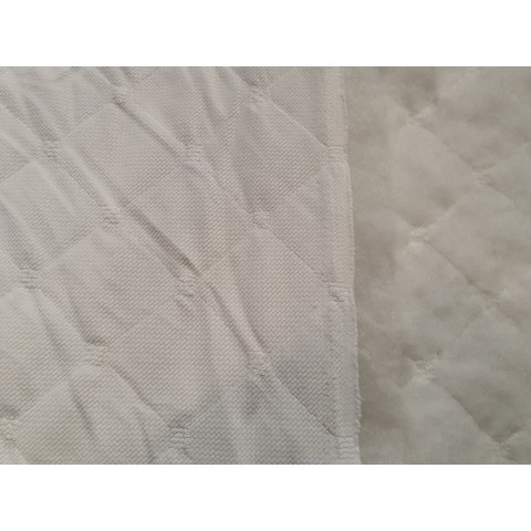 Velvet quilted White square - 1m - OUT-1675