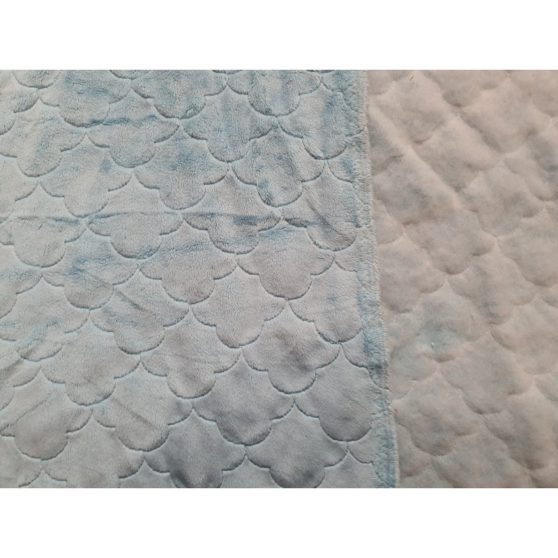 Minky quilted Gulf Stream cloud - 1m - OUT-1702