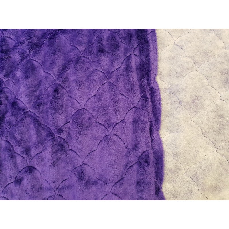 Minky quilted Passion Flower cloud - 1m - OUT-1697