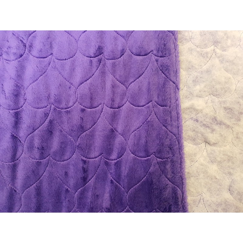 Minky quilted Passion Flower heart - 1m - OUT-1696