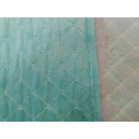 Minky quilted Beach Glass...