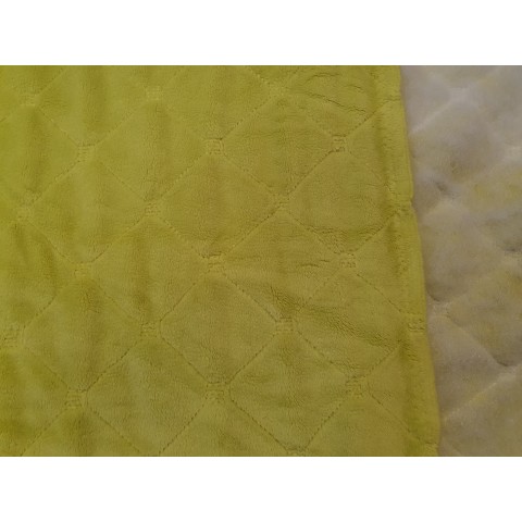 Minky quilted Lime square -...