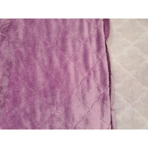 Minky quilted Smoky Grape cloud - 1m - OUT-1687