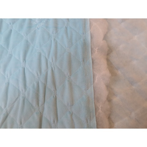 Velvet quilted Sky Blue square - 1m - OUT-1710