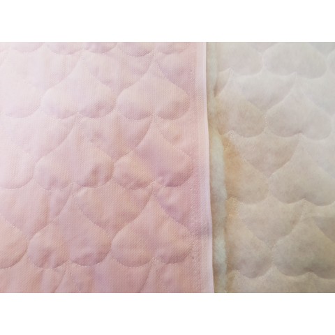 Velvet quilted Blushing Bride heart - 1m - OUT-1709