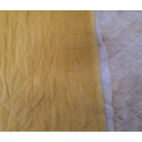 Velvet pikowany Spicy Mustard kwadrat - 1m - OUT-1704