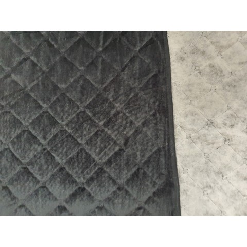 Velvet pikowany Black kwadrat - 1m - OUT-1689