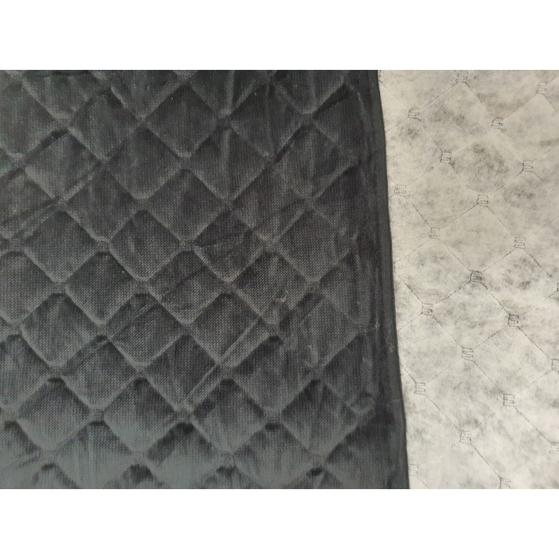 Velvet quilted Black square - 1m - OUT-1689