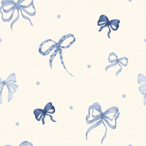Bows blue and beige background